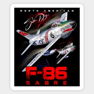 F-86 Sabre Vintage Fighter Plane Sticker